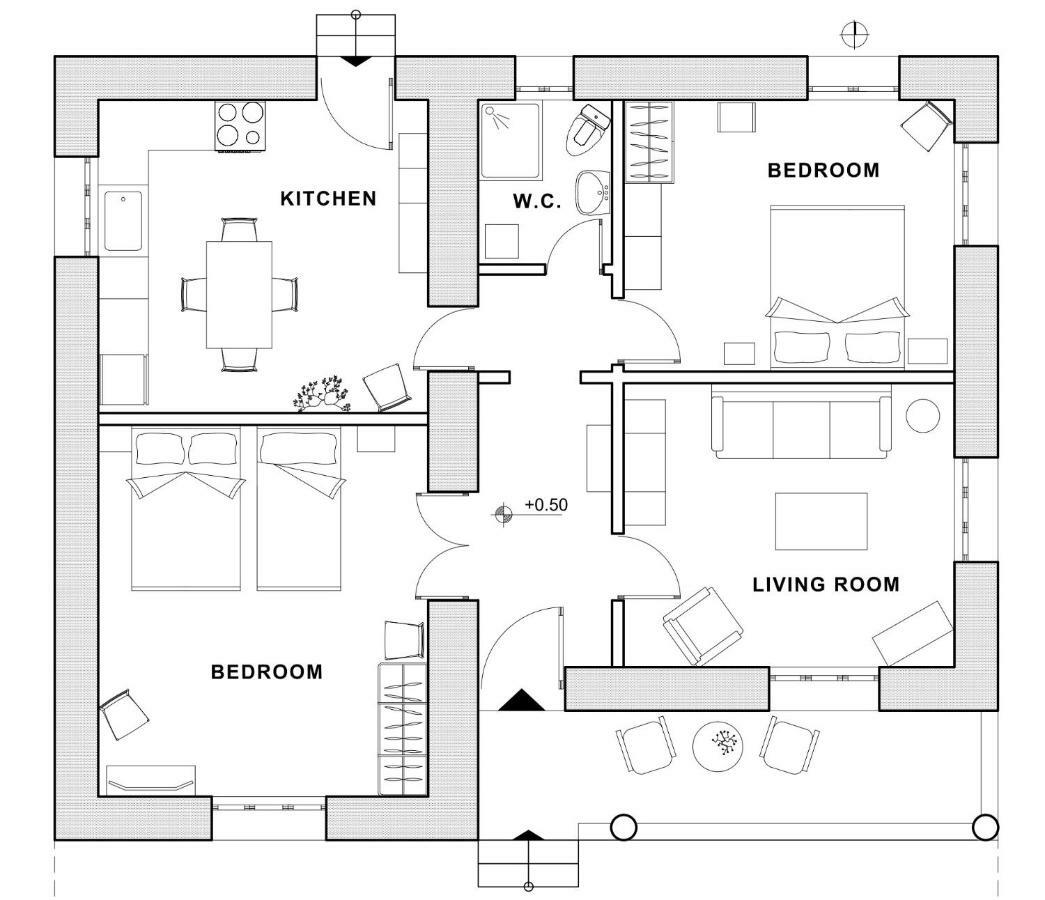 Haralabos Central Apartment Chrissi Akti Chania Exterior foto